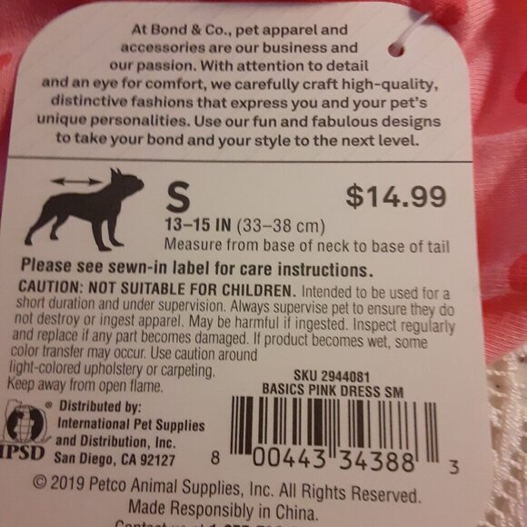 Lot of 2. Bond Co. (S) Pink Polka Dot Dress & Simply Dog Pink Puffy Quilted Coat - Picture 5 of 5